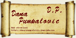 Dana Pumpalović vizit kartica